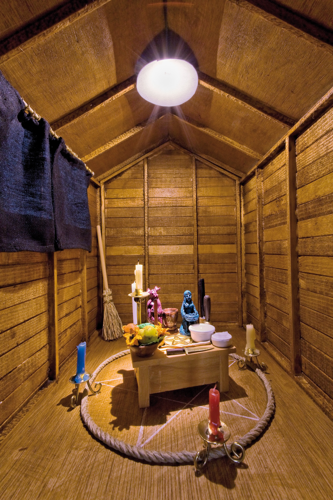 Interior view of the pagan shed from Deities At The Bottom Of The Garden