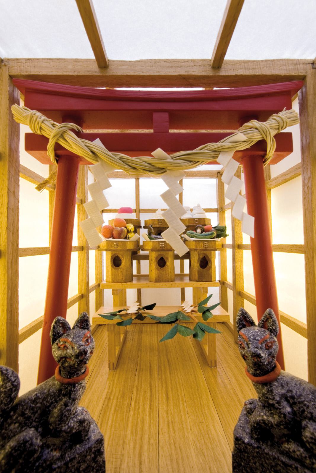 Interior view of the Shinto shed from Deities At The Bottom Of The Garden