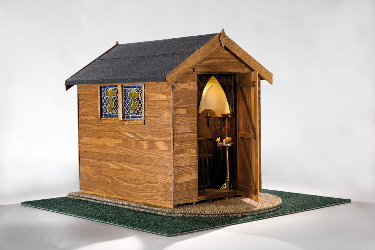 Exterior view of the Orthodox Christian shed from Deities At The Bottom Of The Garden