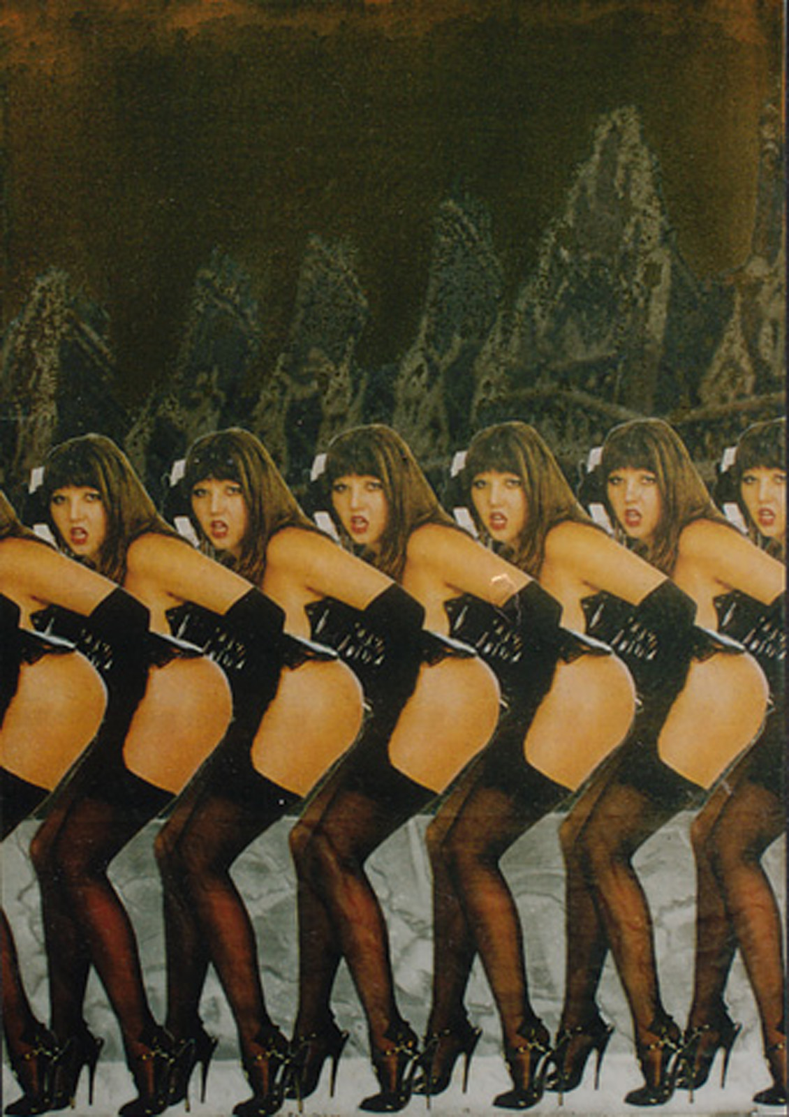 A painting of telephonists