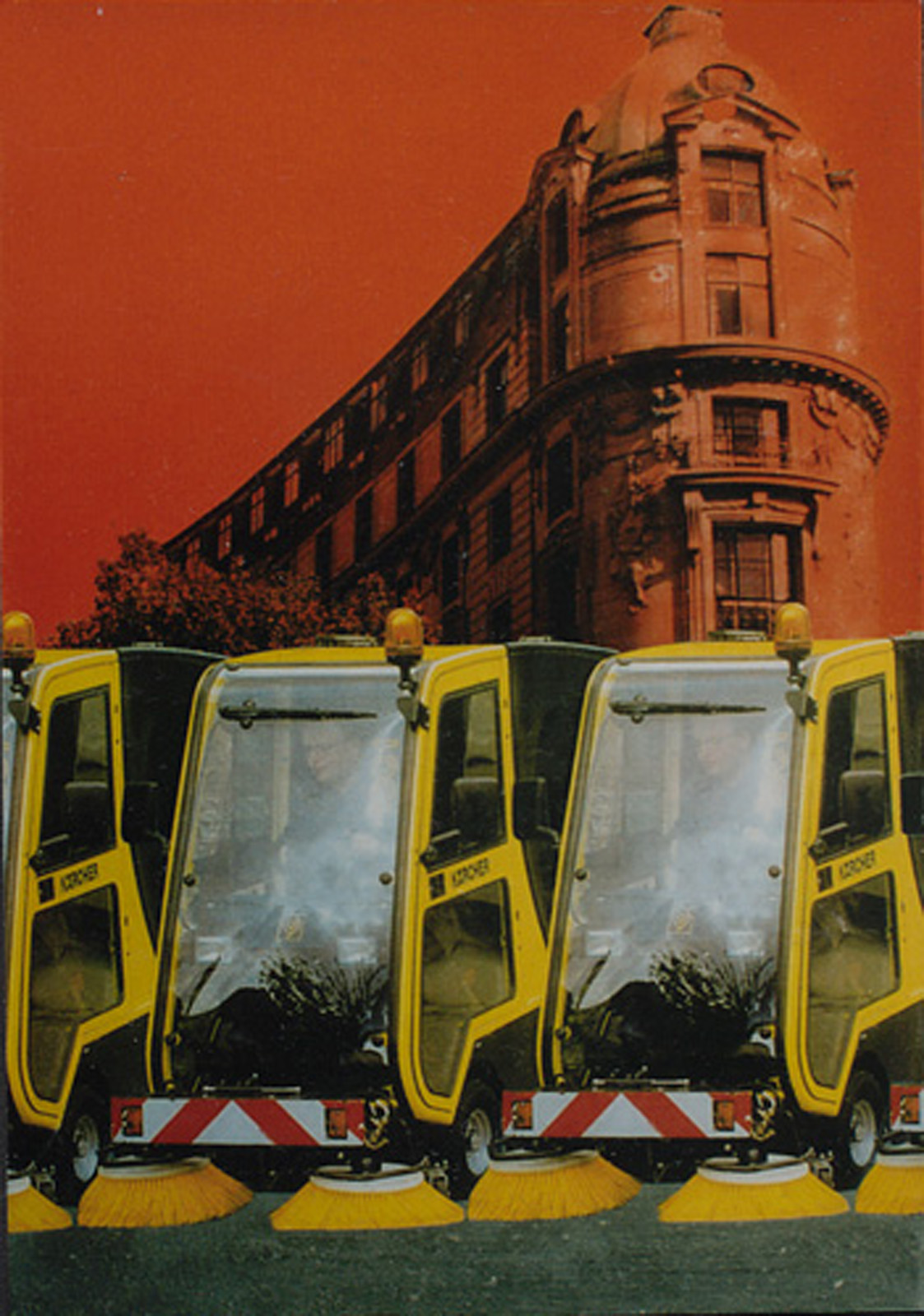 A painting of road sweepers