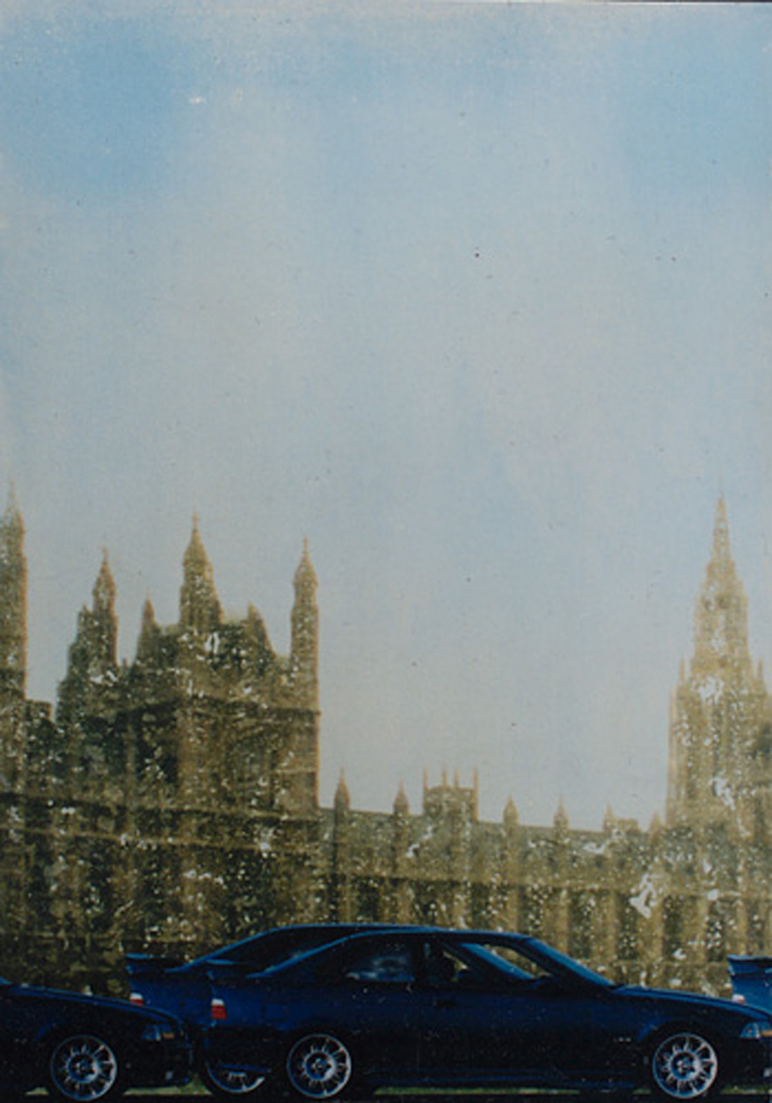 A painting of BMWs