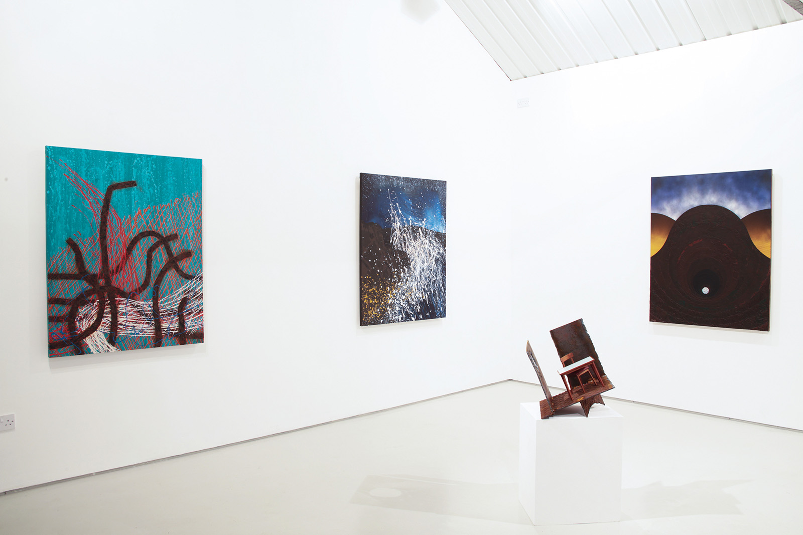 An exhibition view of Submerged at Bloc Projects