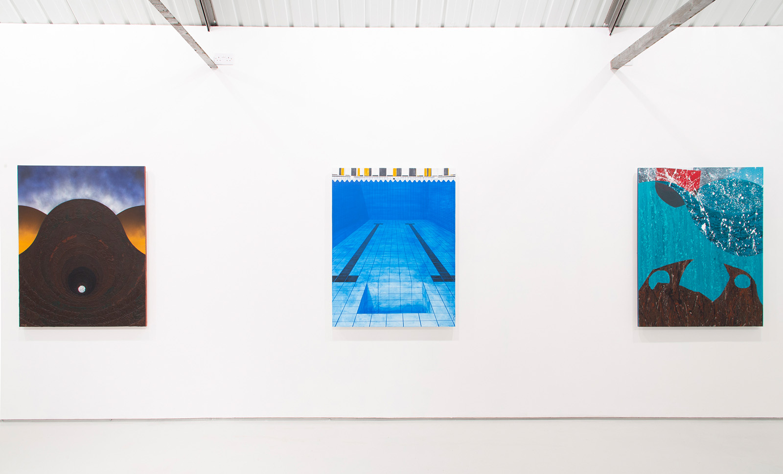 An exhibition view of Submerged at Bloc Projects
