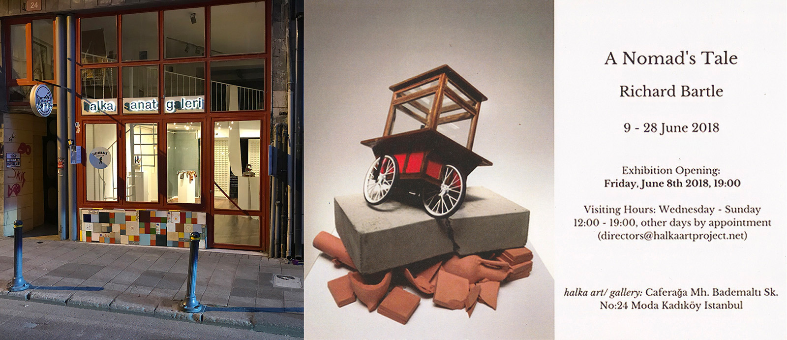 Flyer for A Nomad's Tale by Richard Bartle at Halka Sanat Galeri, Istanbul