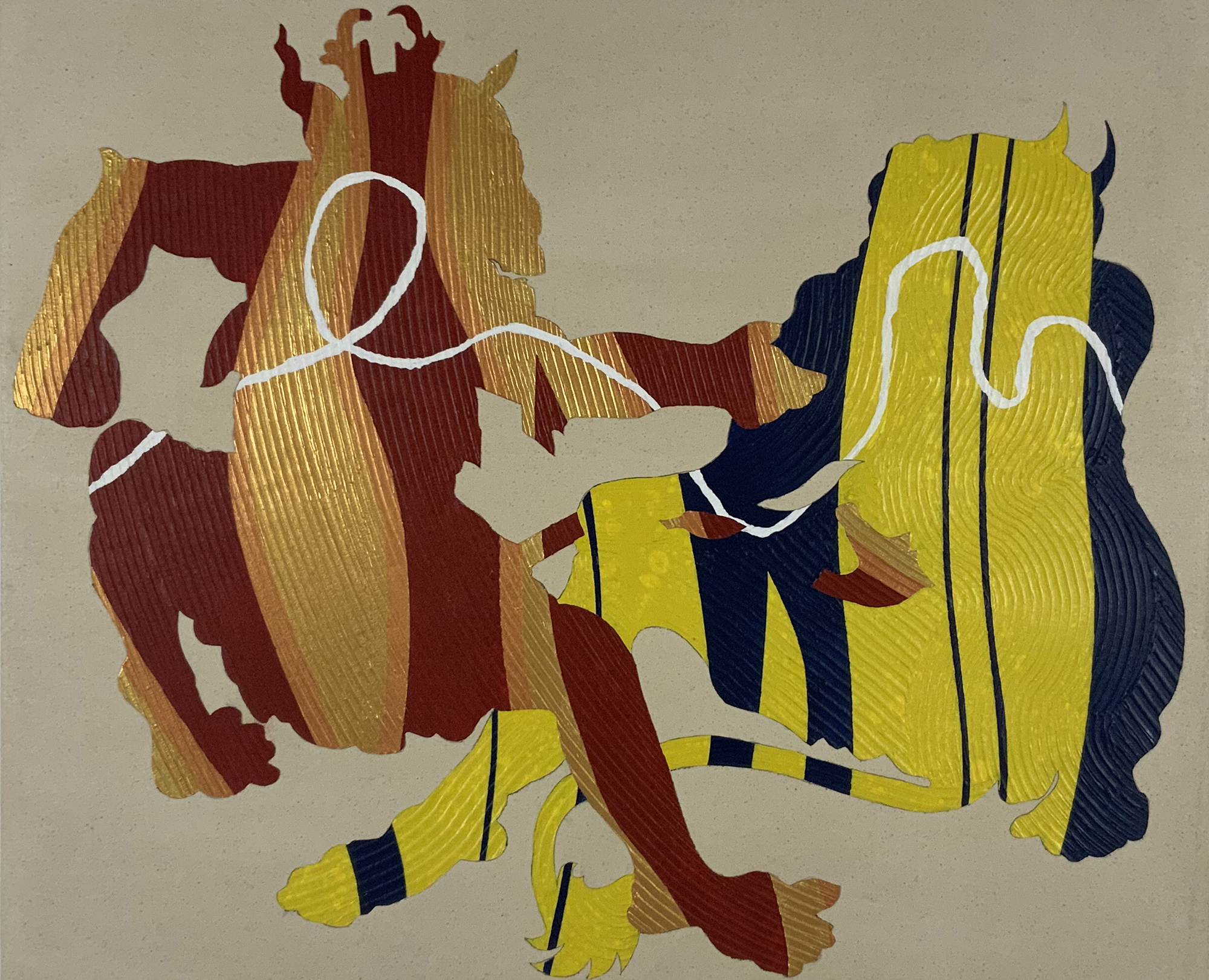 A painting of demons fighting from The Black Pen Project