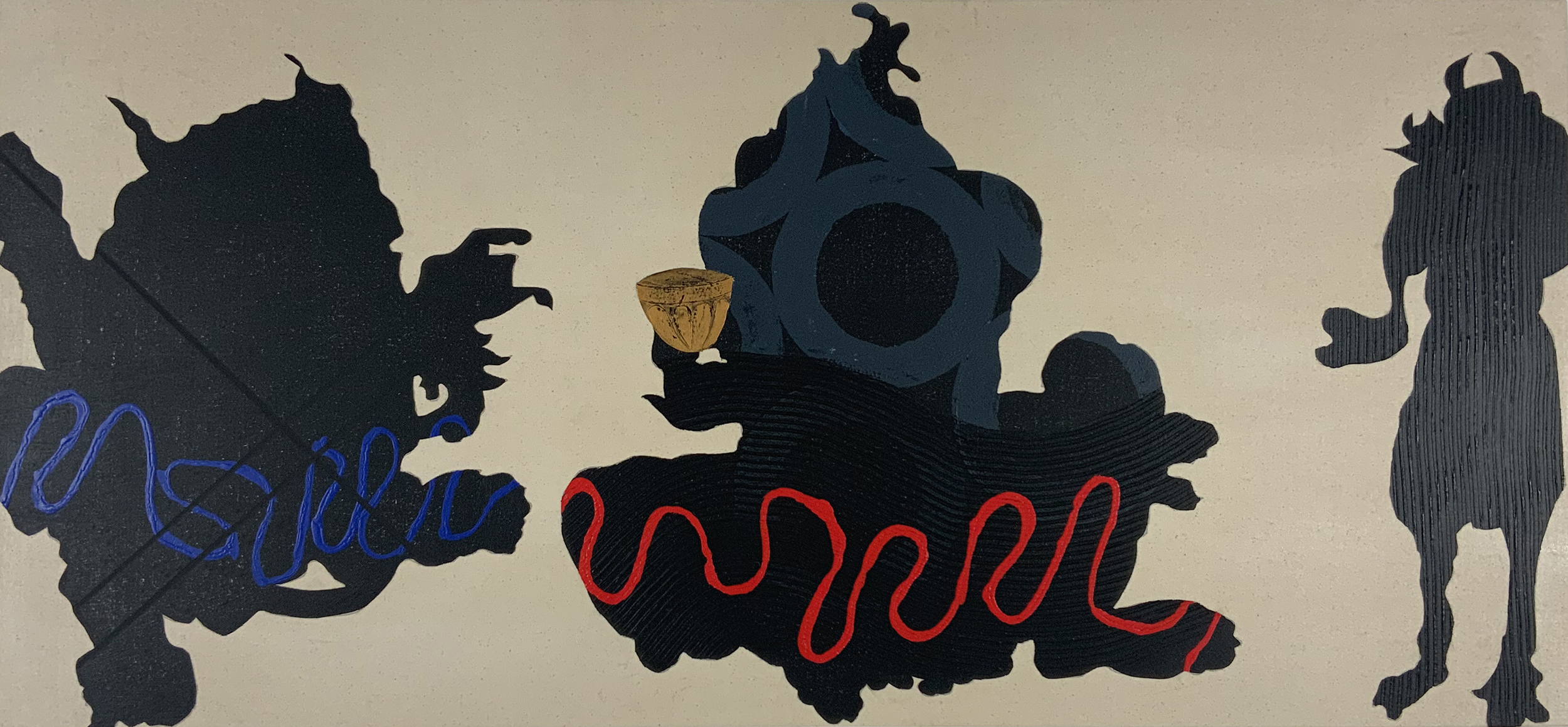 A painting of demons having fun from The Black Pen Project