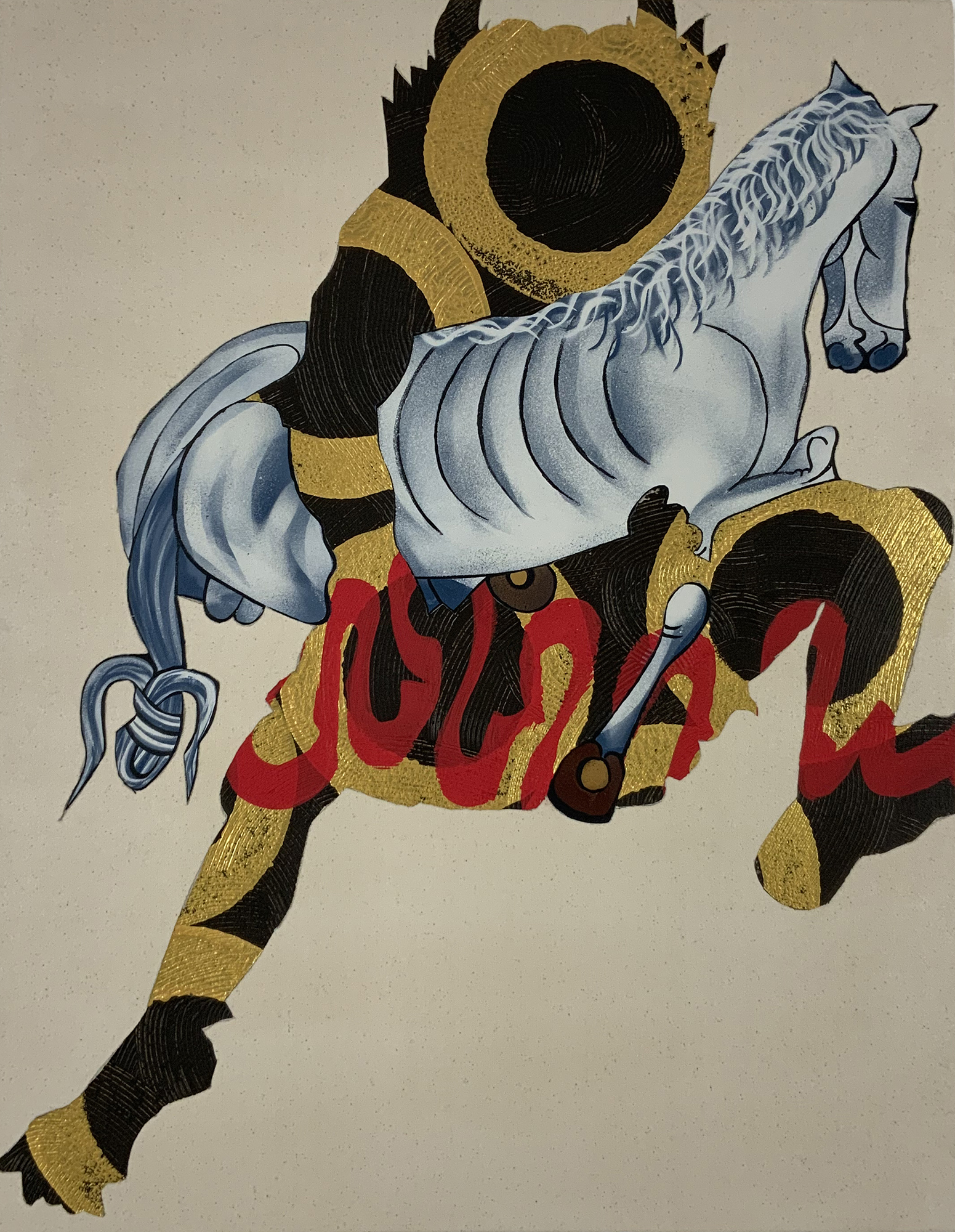A painting of demons stealing a horse from The Black Pen Project