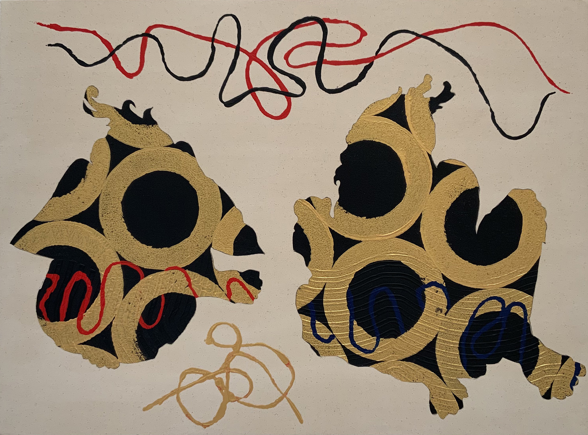 A painting of demons in a tangle from The Black Pen Project