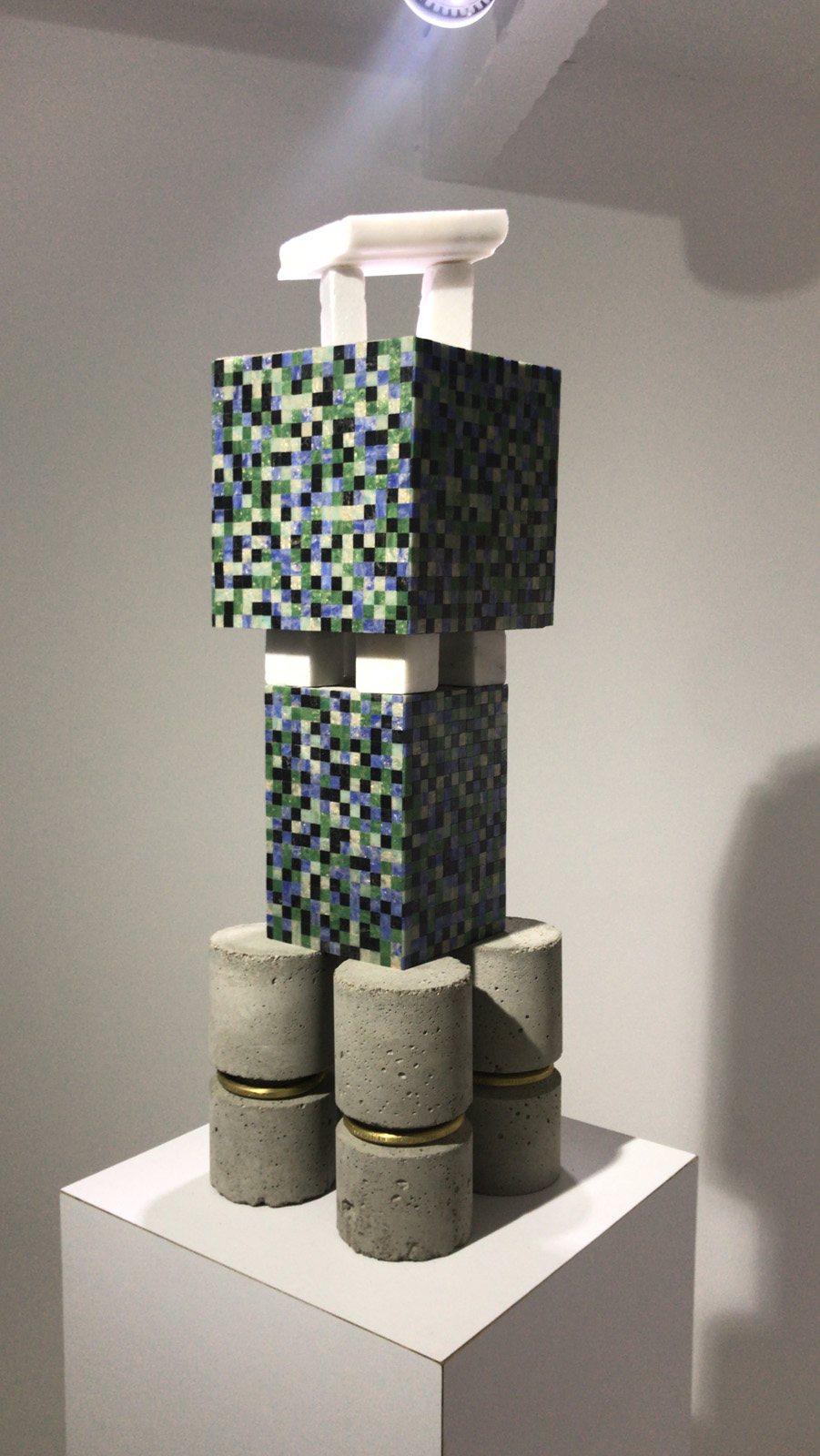 The Blue Contractor sculpture