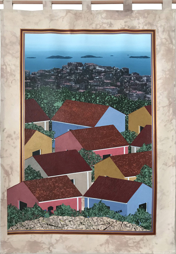 A painting of the view from the top of Maltepe hill in Istanbul from The Book of Streets