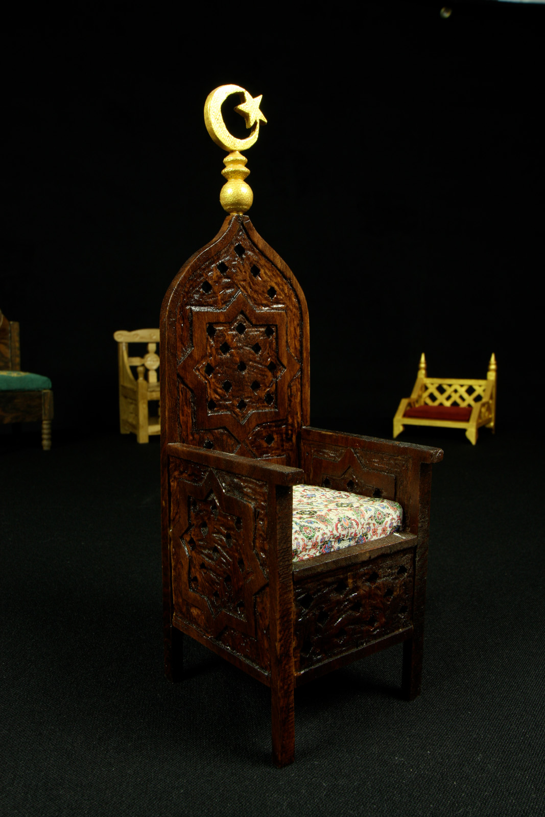 Hamdanid chair from Yuvarlak Masada installed at Zinciriye Medresesi for the Mardin Biennial 2010
