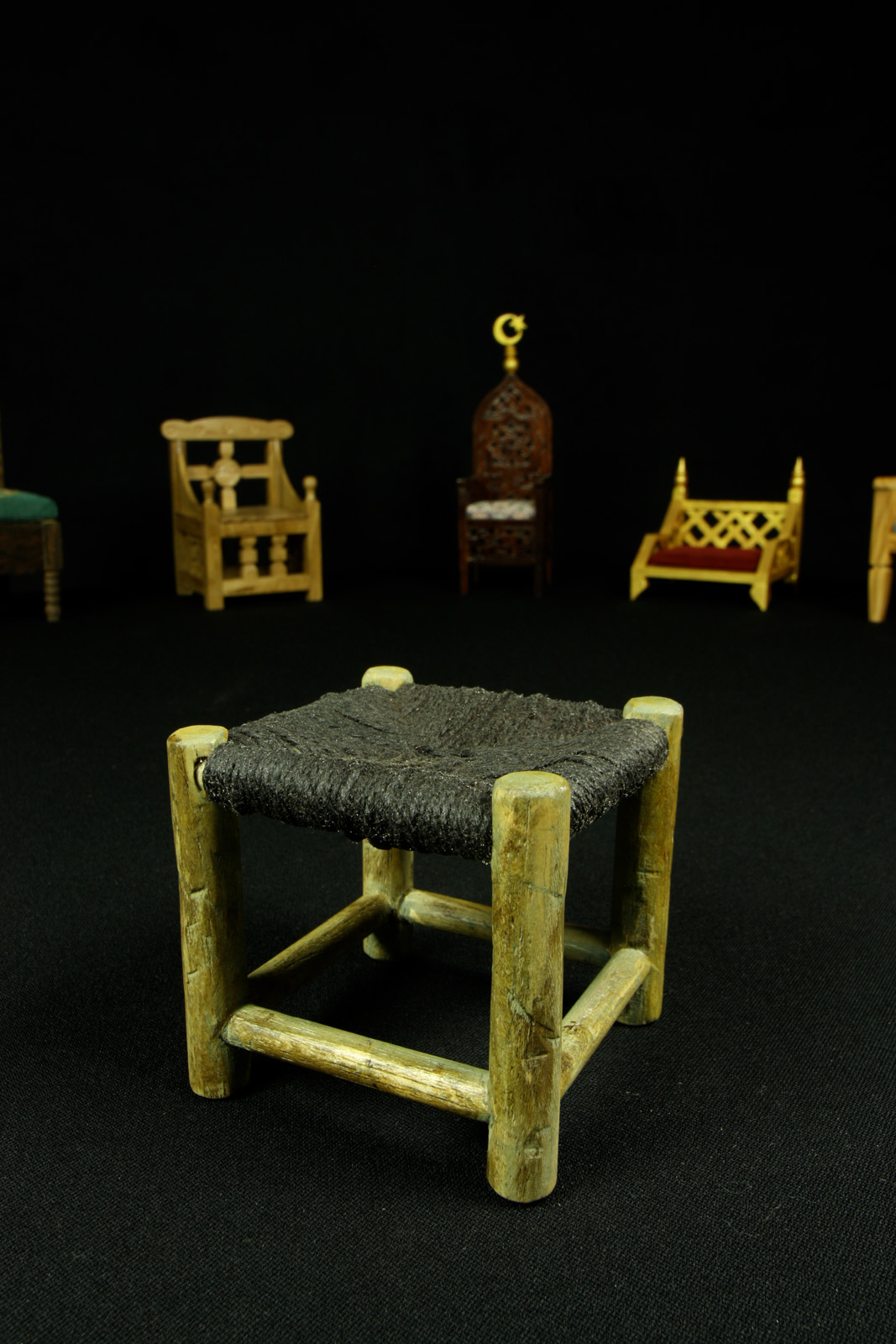 Mervani chair from Yuvarlak Masada installed at Zinciriye Medresesi for the Mardin Biennial 2010