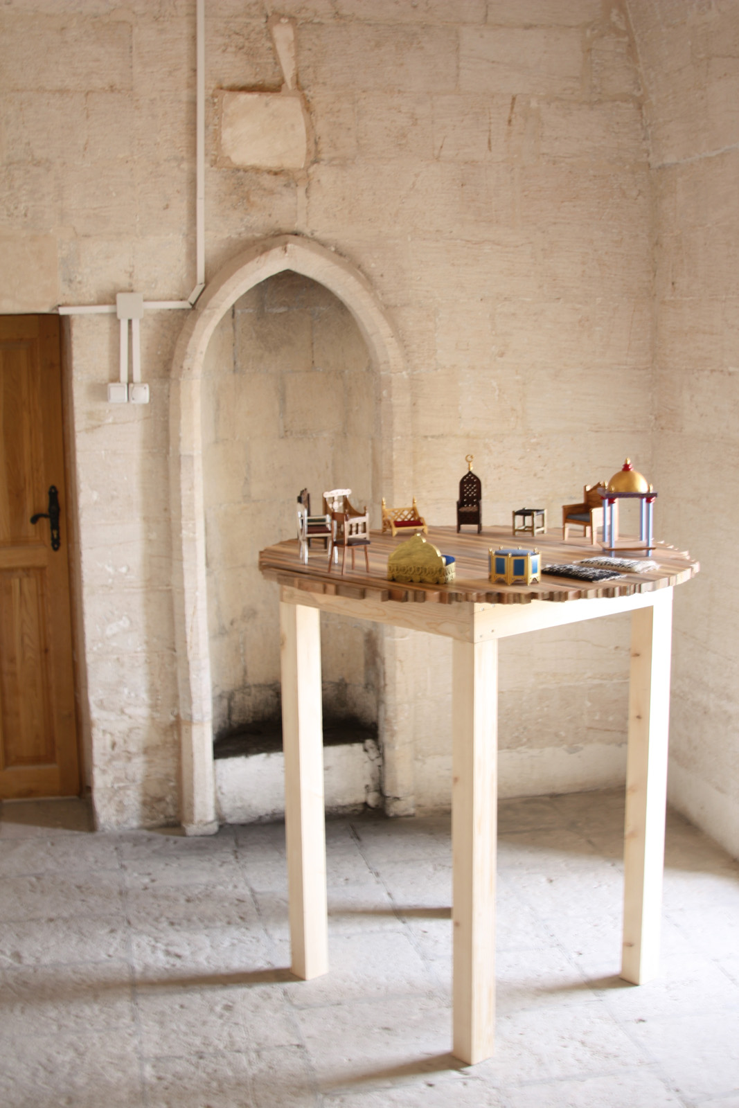 A view of the artwork Yuvarlak Masada installed at Zinciriye Medresesi for the Mardin Biennial 2010