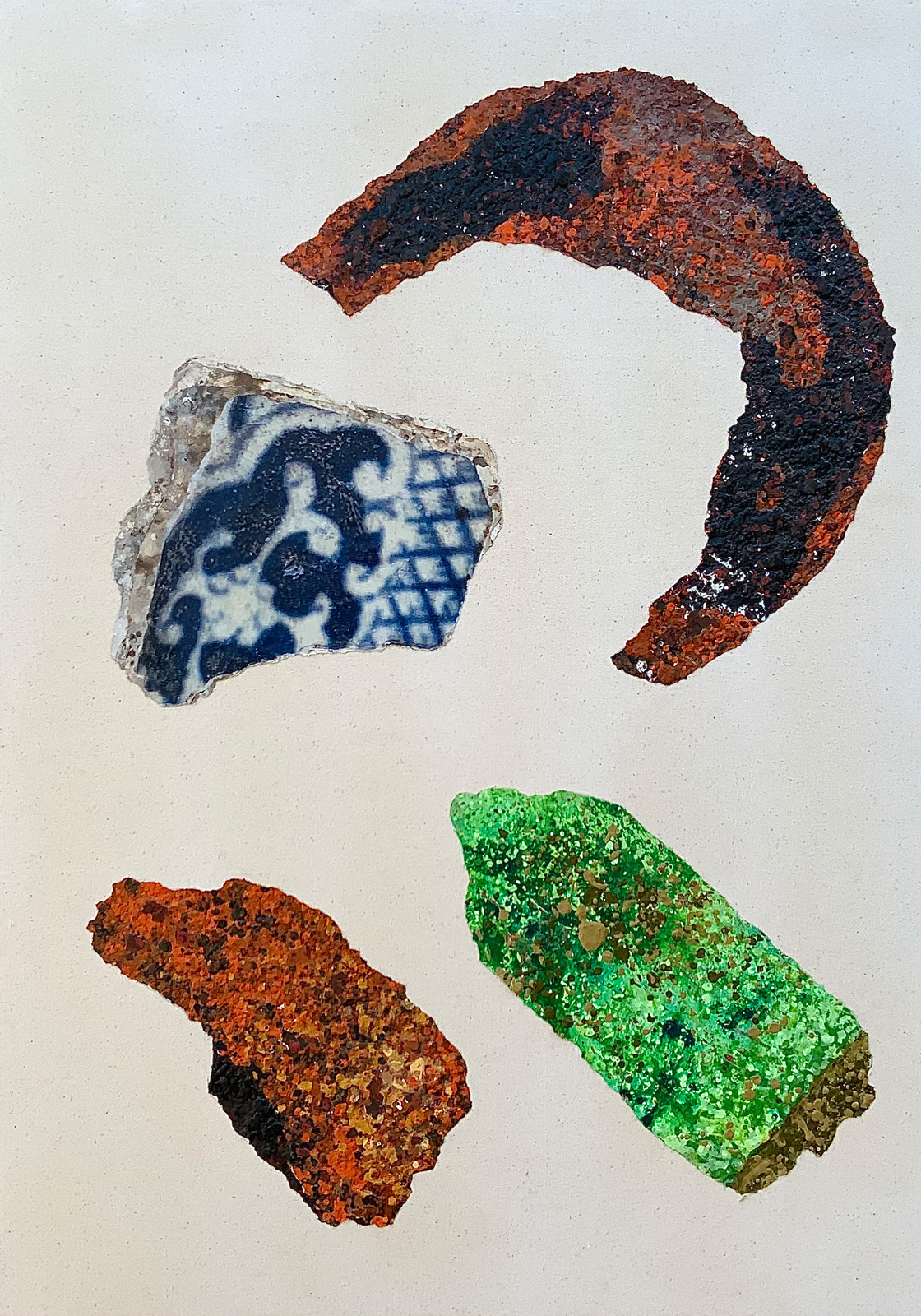 Painting of a sherd of pottery from the Lincolnshire Series