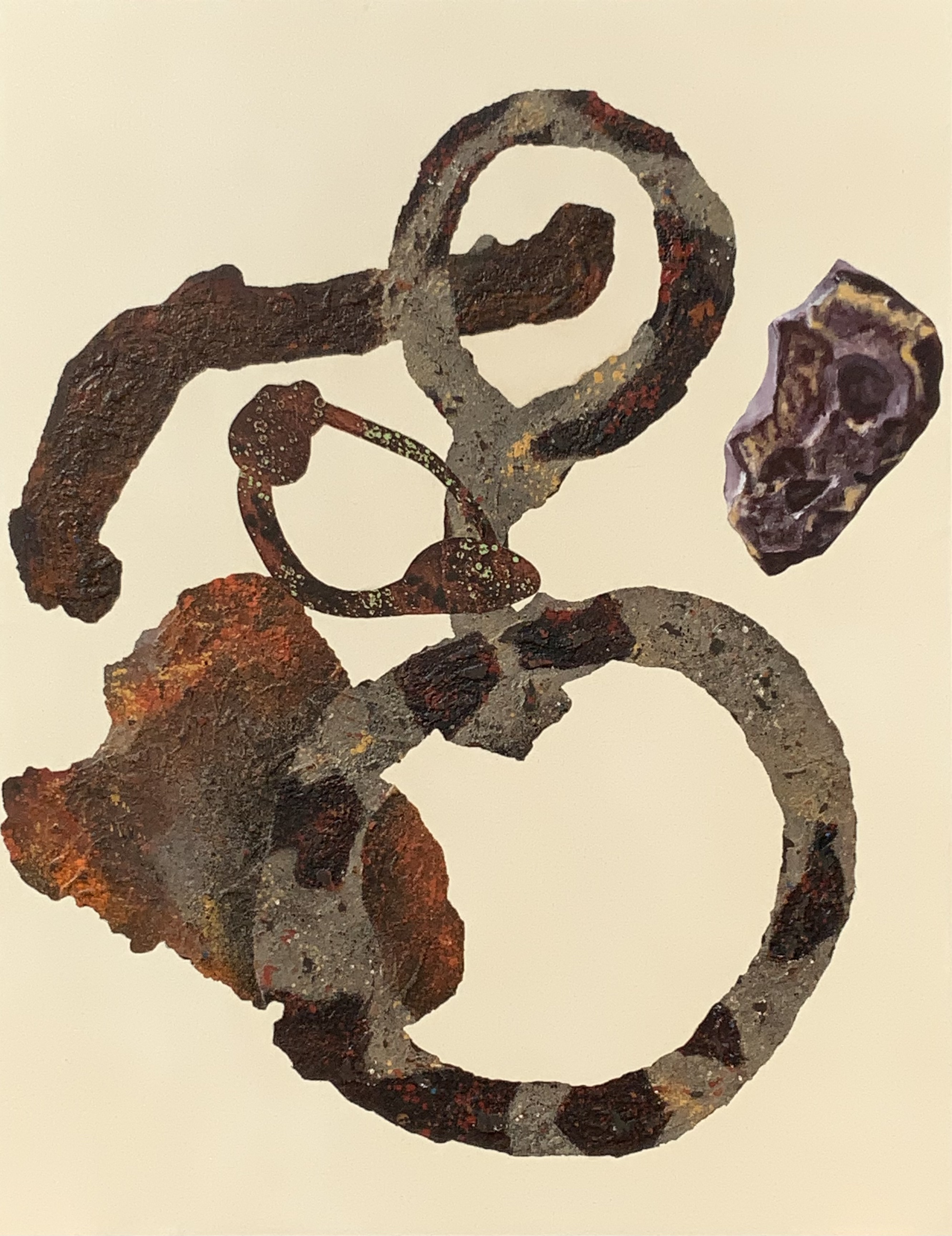 Painting of a Roman brooch from Brick & Stone, Iron & Bronze