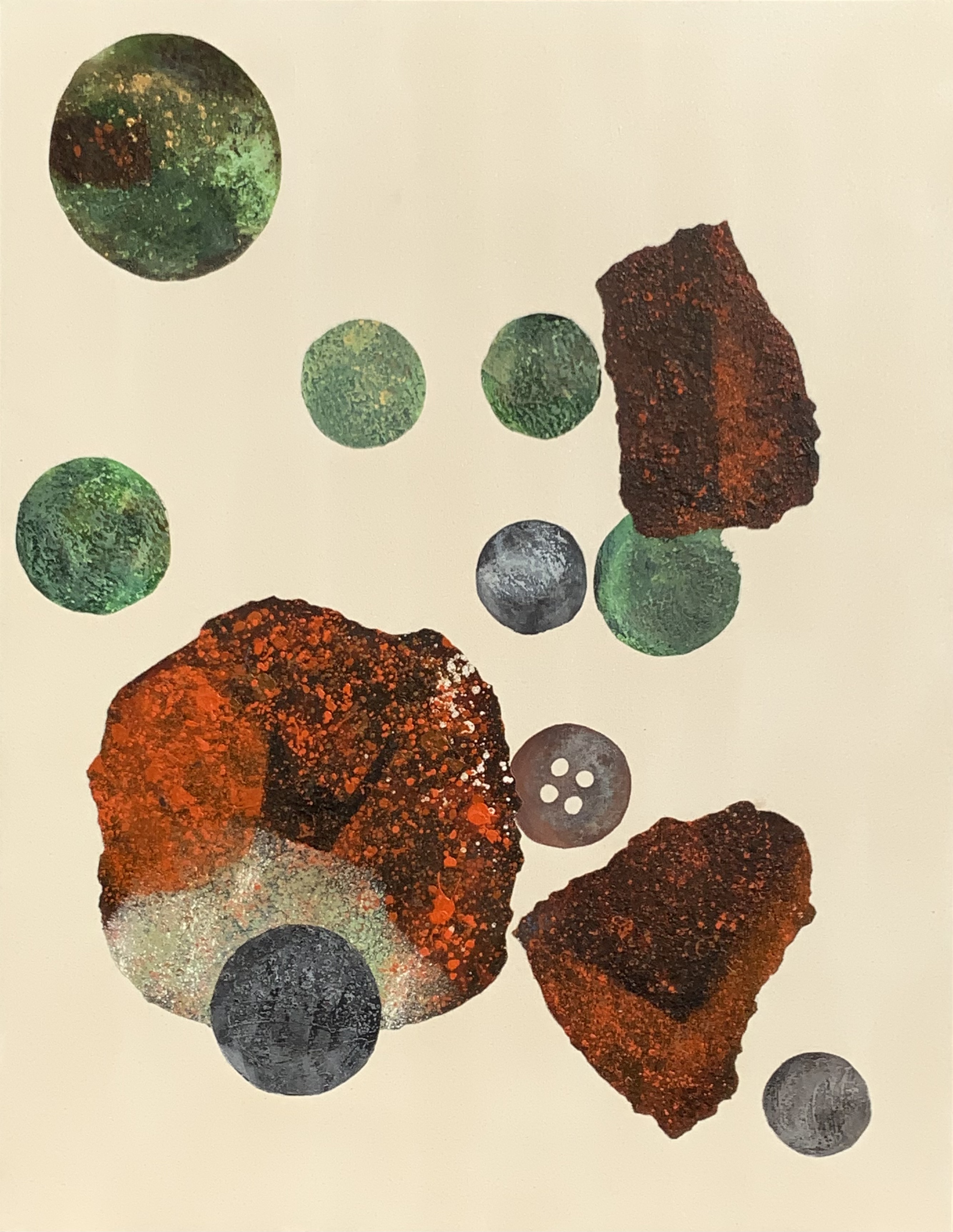 Painting of buttons from Brick & Stone, Iron & Bronze