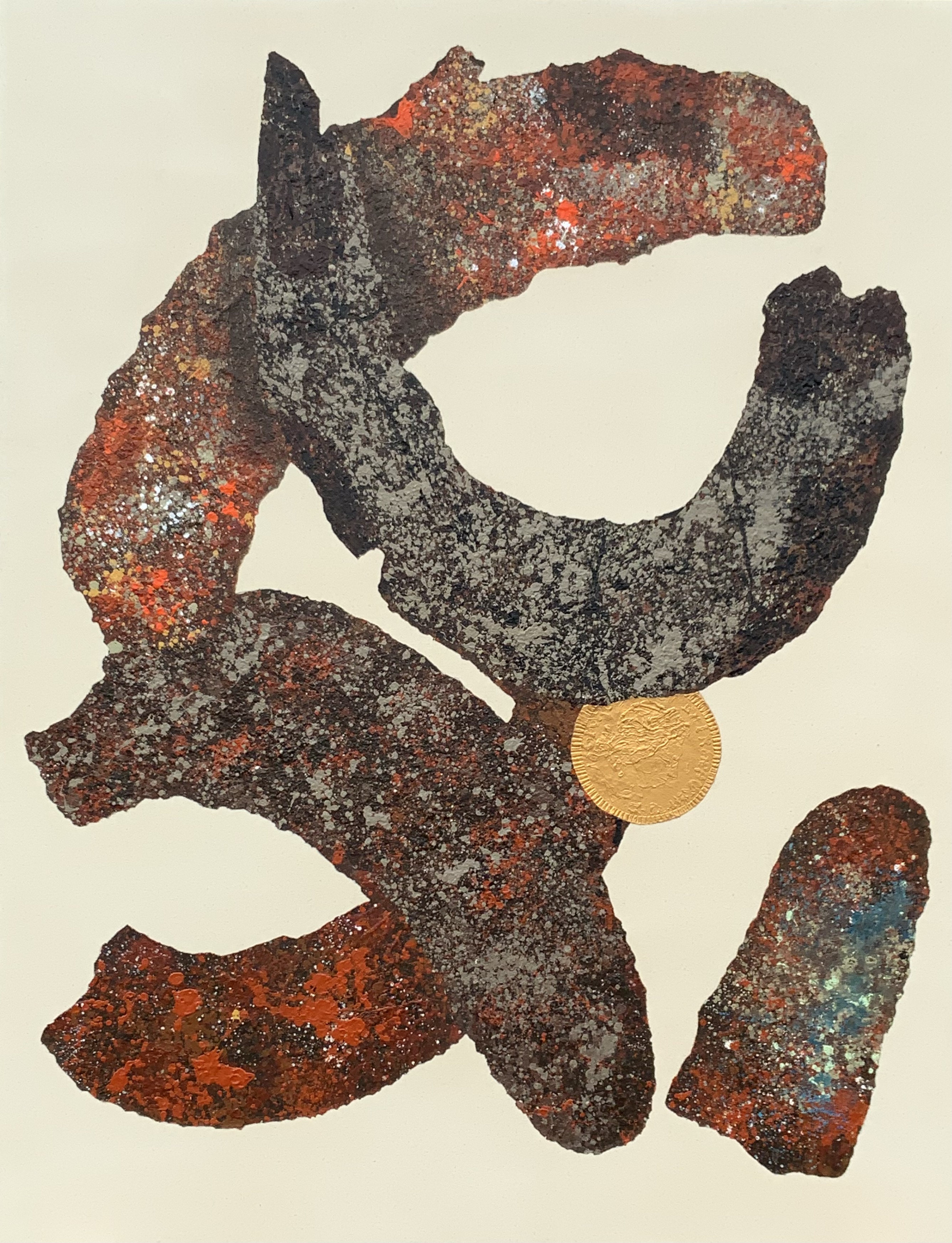 Painting of a half guinea from Brick & Stone, Iron & Bronze