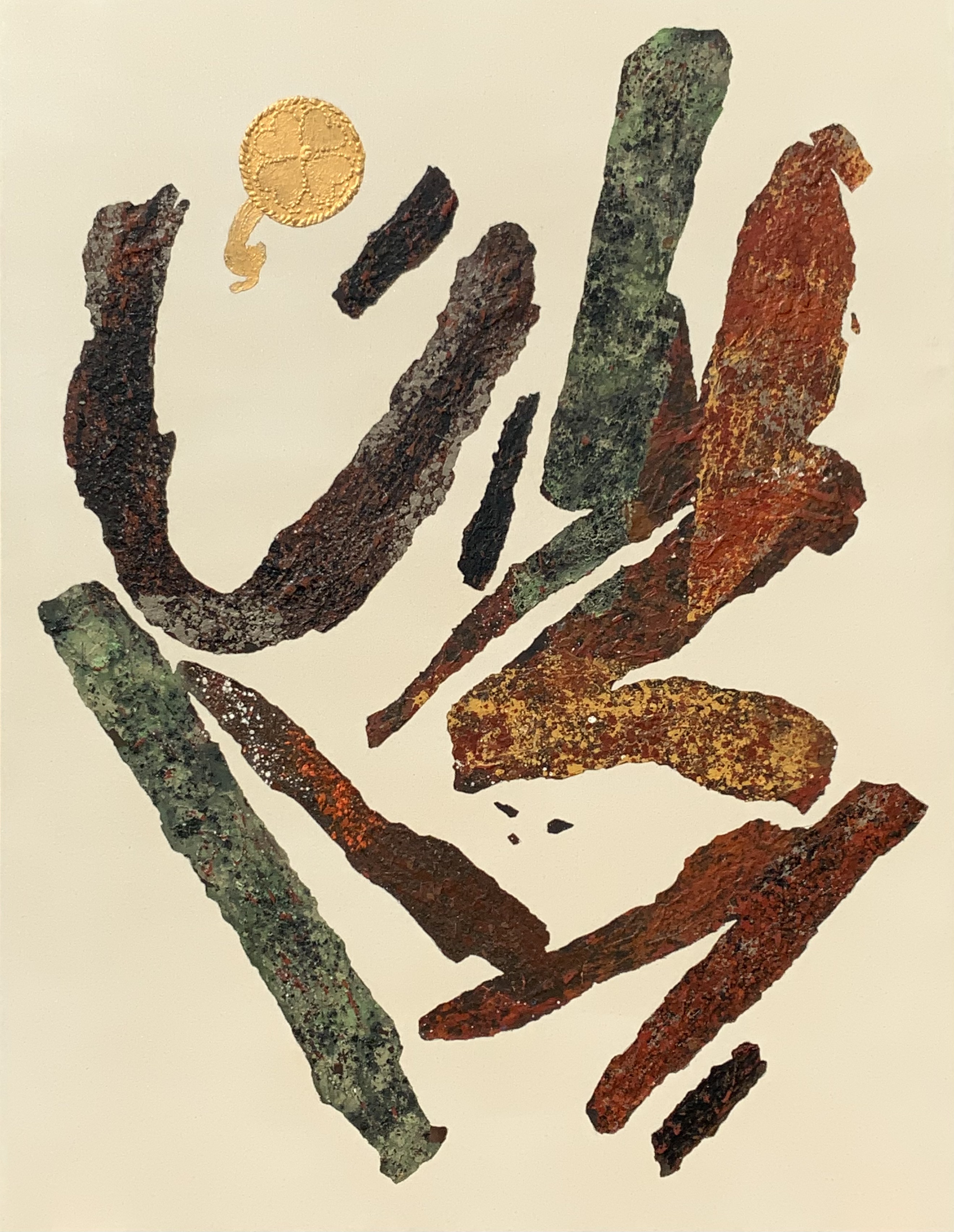 Painting of a tudor dress hook from Brick & Stone, Iron & Bronze