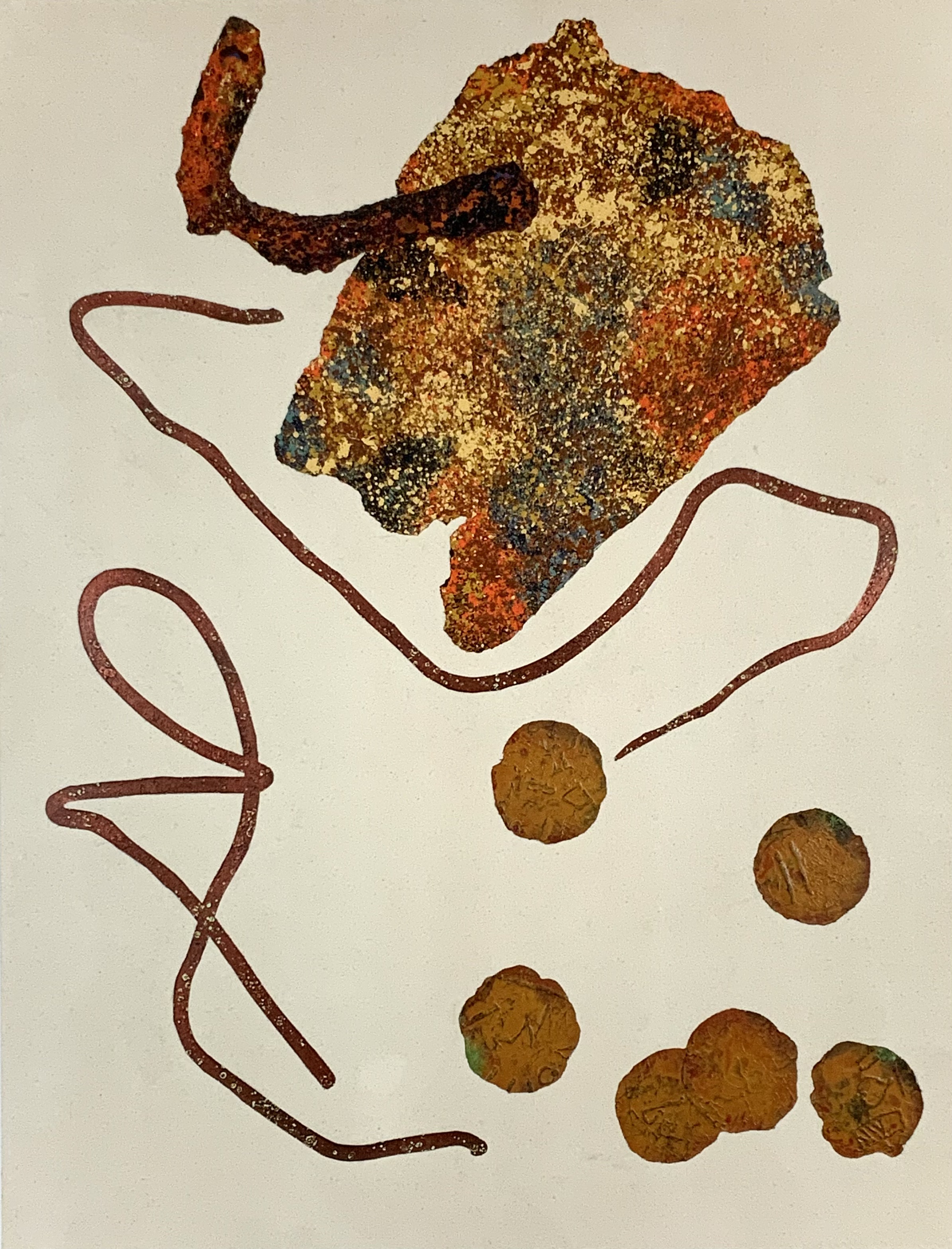 Painting of icine coins from Brick & Stone, Iron & Bronze